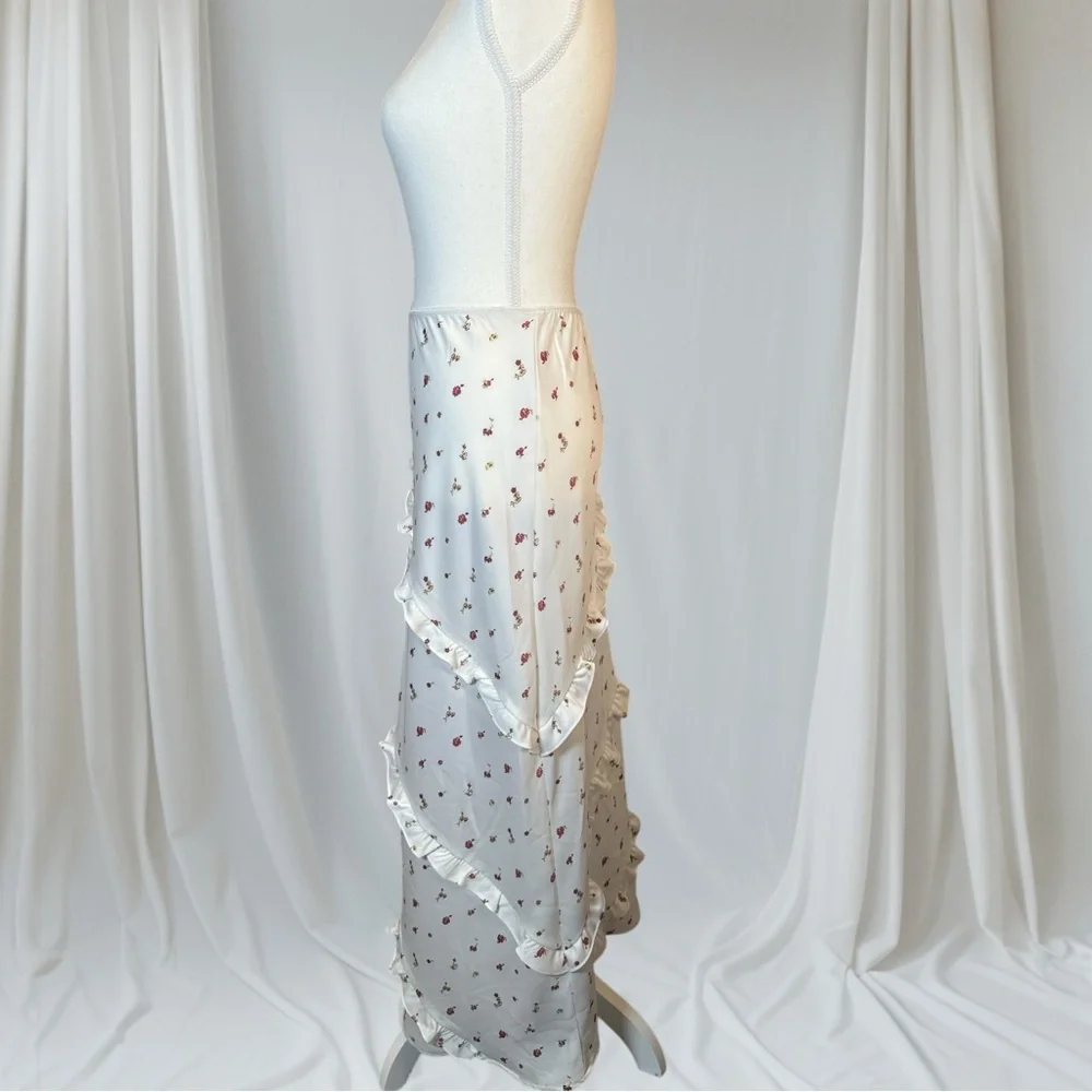 And Now This Asymmetrical Ruffled Maxi Skirt NWOT - Picture 3 of 10
